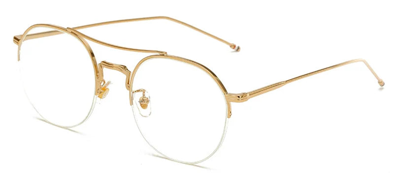 Handmade Half Metal Round Glasses