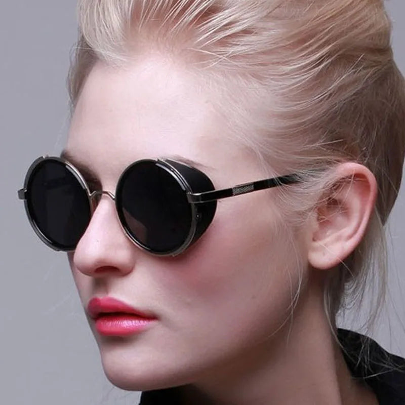 Steampunk Round UV400 Sunglasses