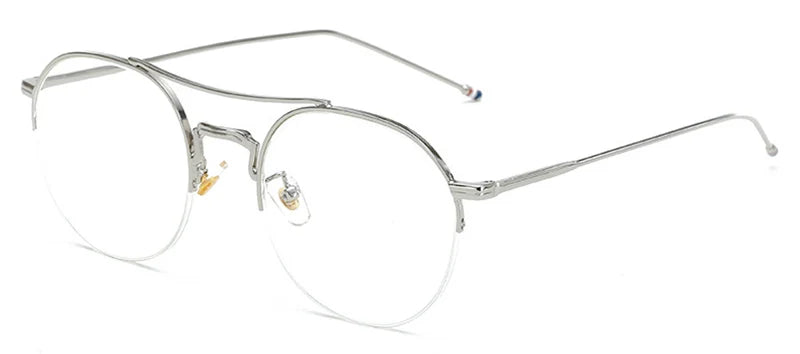 Handmade Half Metal Round Glasses