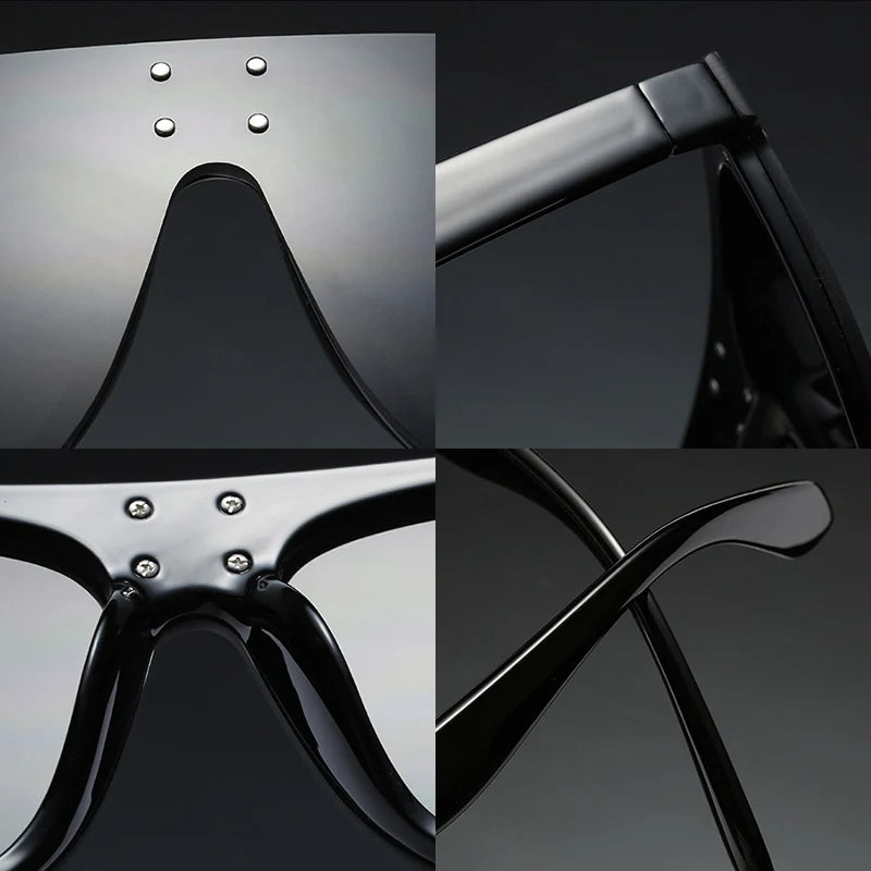 Oversize Rivets Pilot UV400 Sunglasses