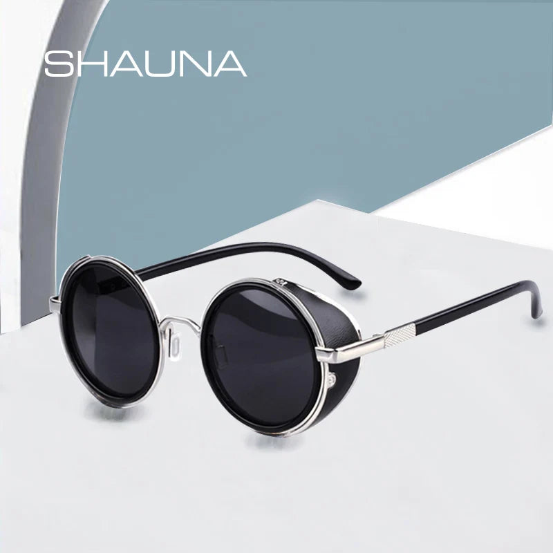 Steampunk Round UV400 Sunglasses
