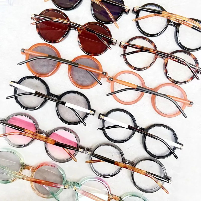 Double Color Round Anti-Blue Light Glasses