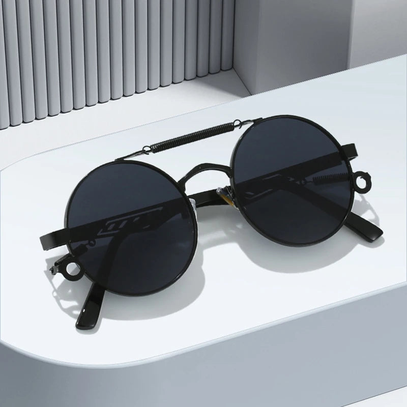 Retro Metal Double Bridge UV400 Sunglasses