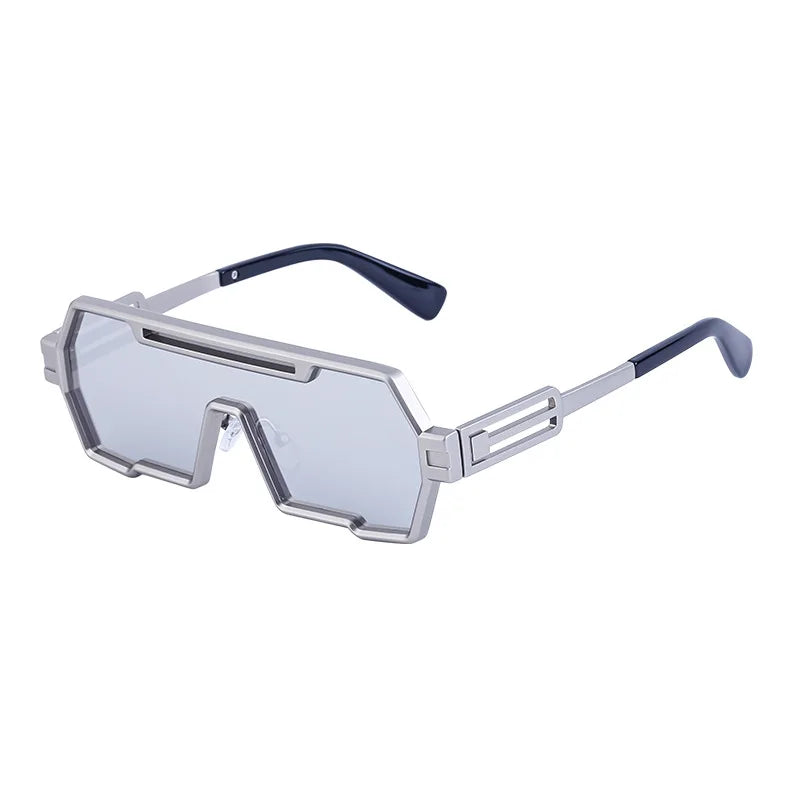 Vintage Metal Punk Oversized UV400 Sunglasses