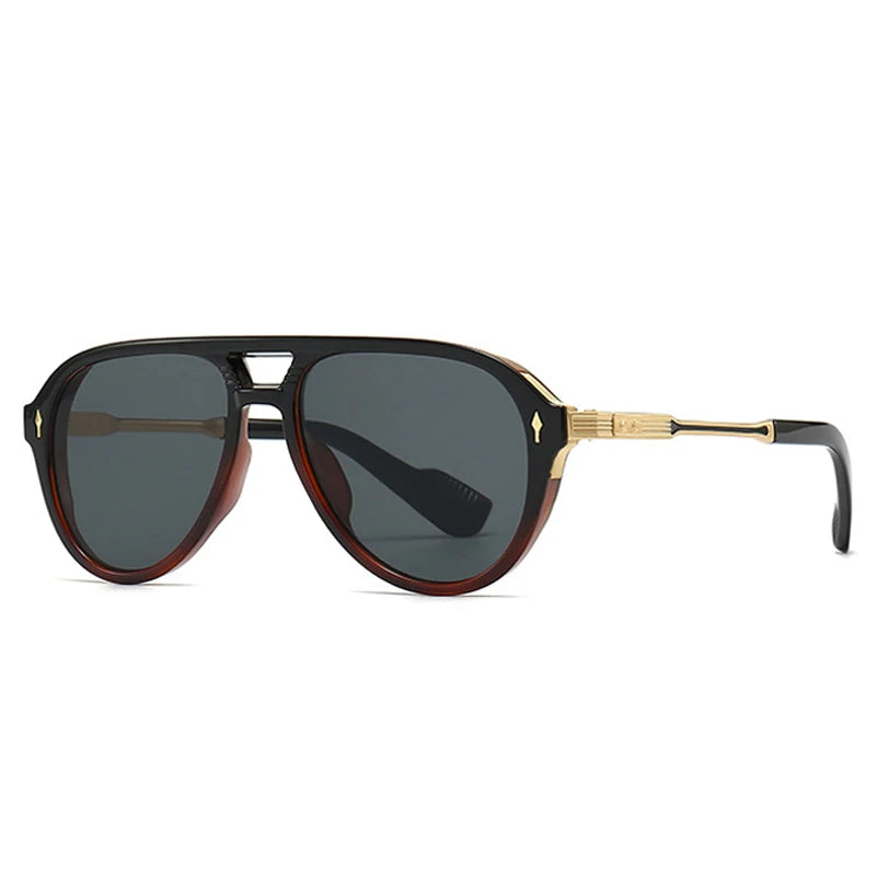 Luxury Double Bridge Pilot UV400 Sunglasses