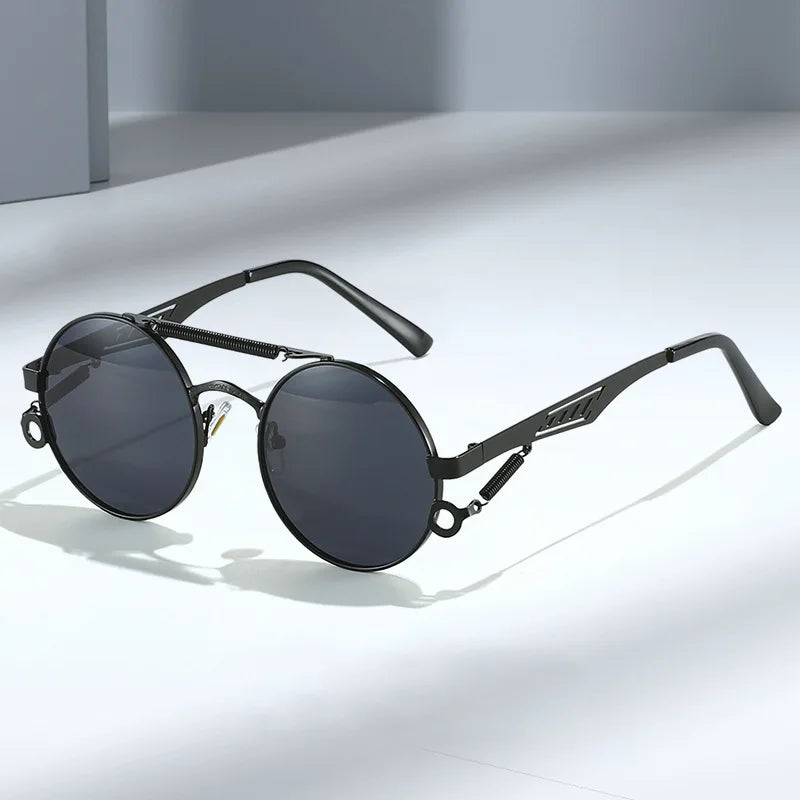 Retro Metal Double Bridge UV400 Sunglasses