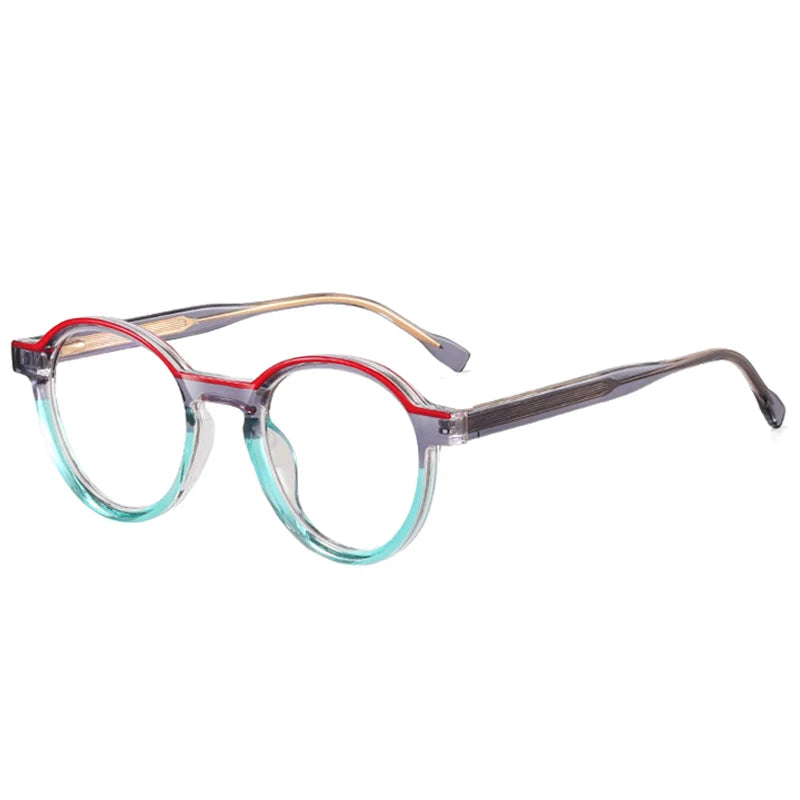Double Color Oval Anti-Blue Light Glasses