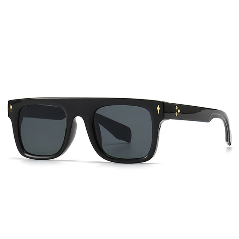 Punk Rivets Square UV400 Sunglasses