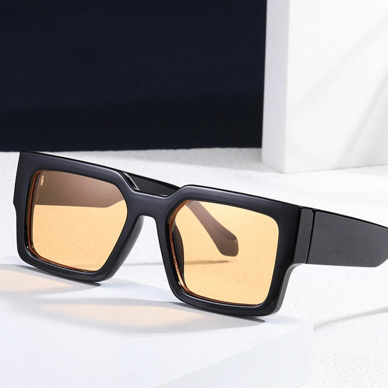 Y2K Square Silver Mirror UV400 Sunglasses