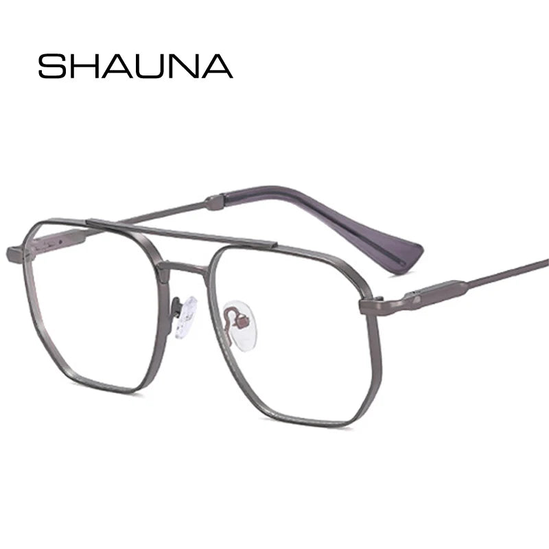 Retro Double Bridge Anti-Blue Light Glasses