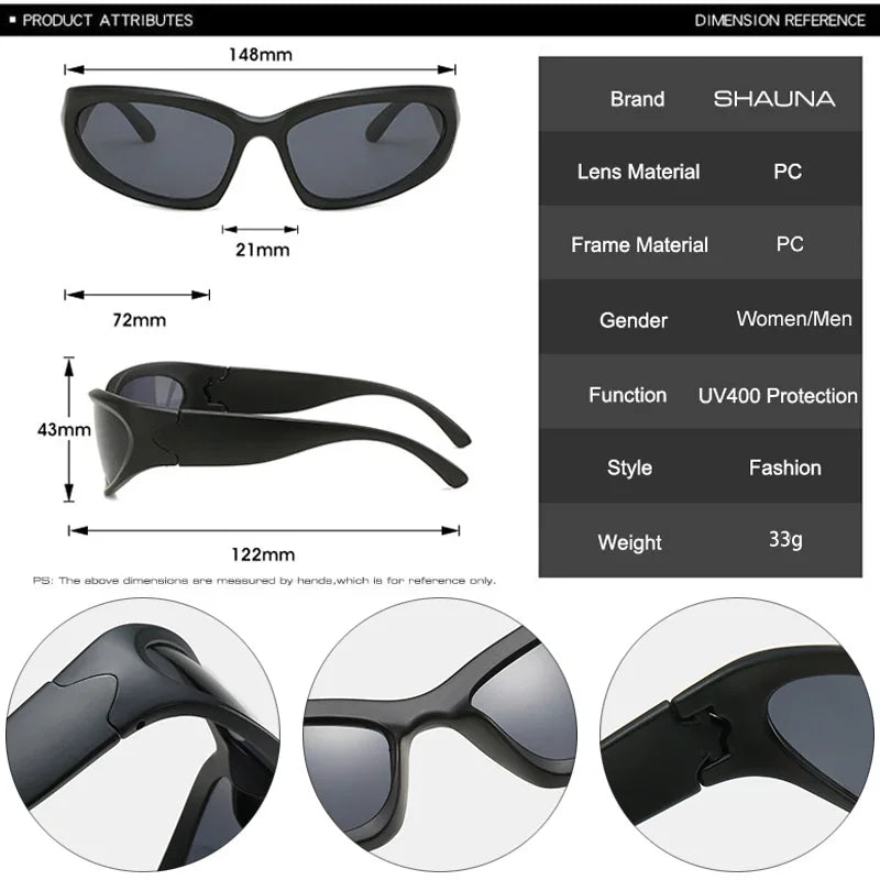Y2K Cat Eye Colorful Mirror UV400 Sunglasses