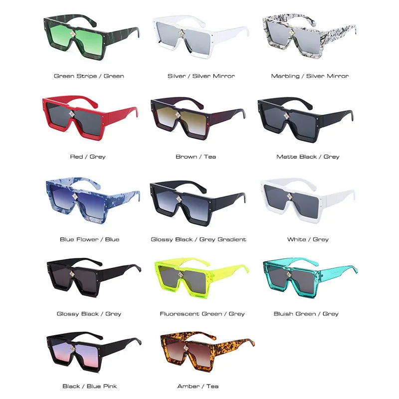 Luxury Crystal Oversized UV400 Sunglasses