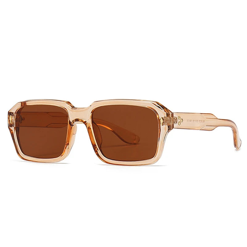 Punk Rivets Gradient Square Sunglasses
