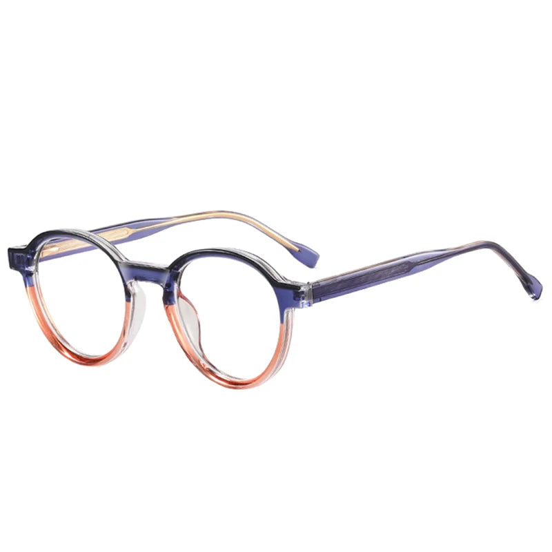 Double Color Oval Anti-Blue Light Glasses