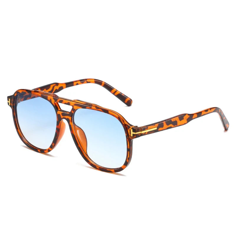 Retro Double Bridge Ocean Gradient Sunglasses