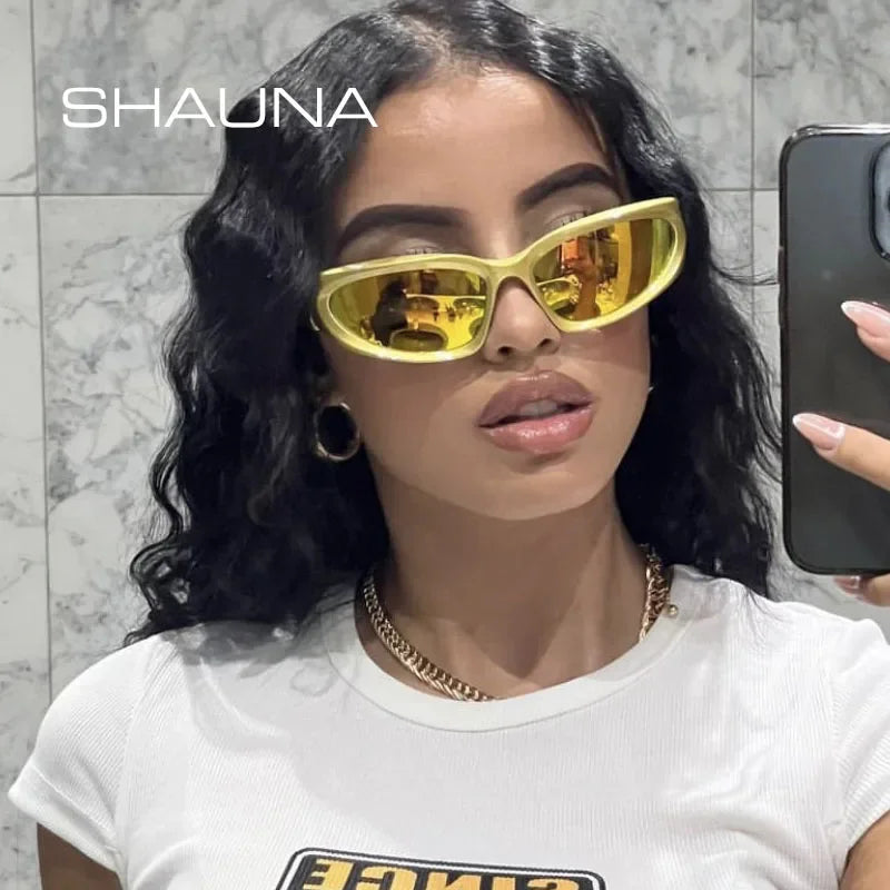 Y2K Cat Eye Colorful Mirror UV400 Sunglasses