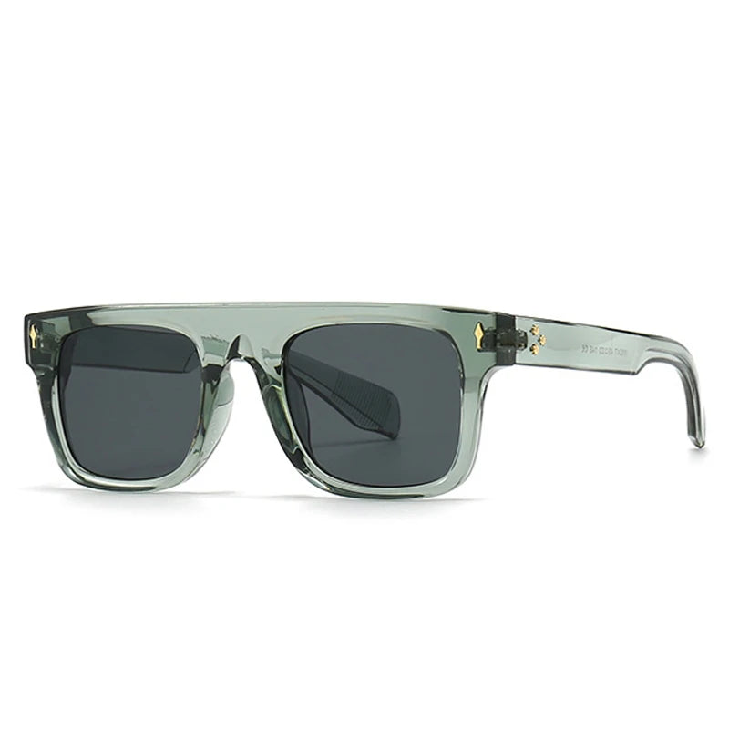 Punk Rivets Square UV400 Sunglasses