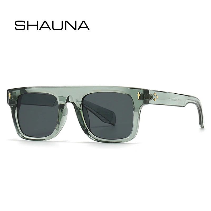 Punk Rivets Square UV400 Sunglasses