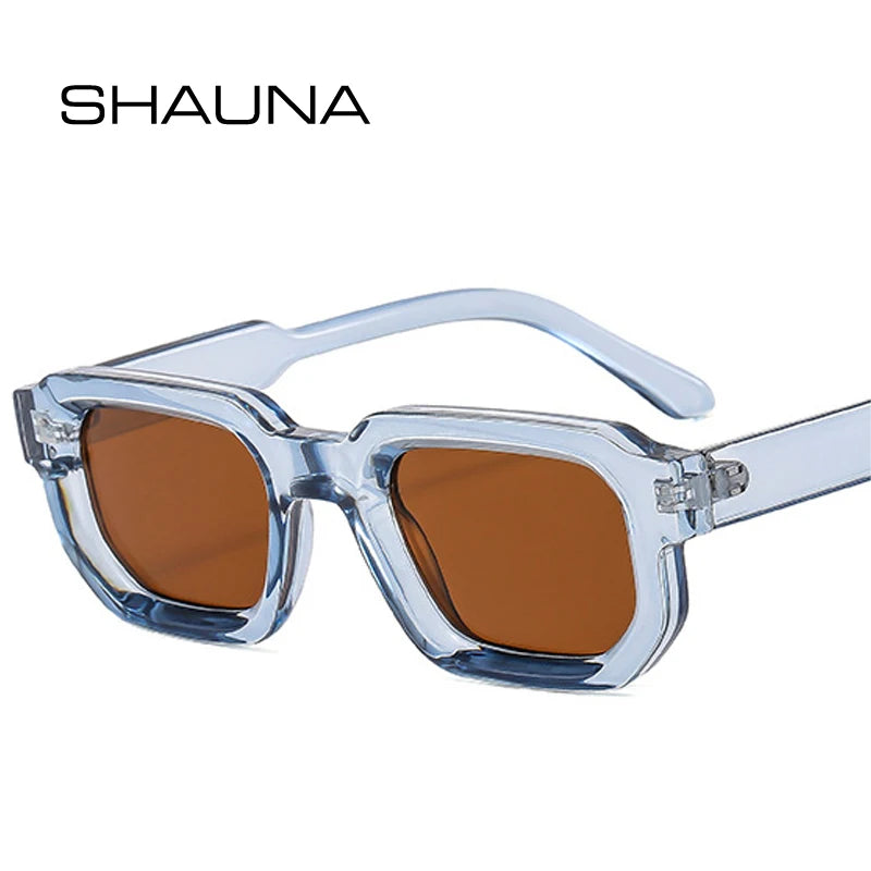 Square Blue Tea UV400 Sunglasses