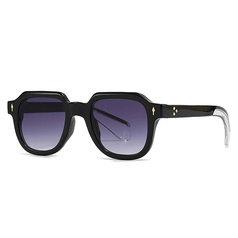 Punk Rivets Square UV400 Sunglasses