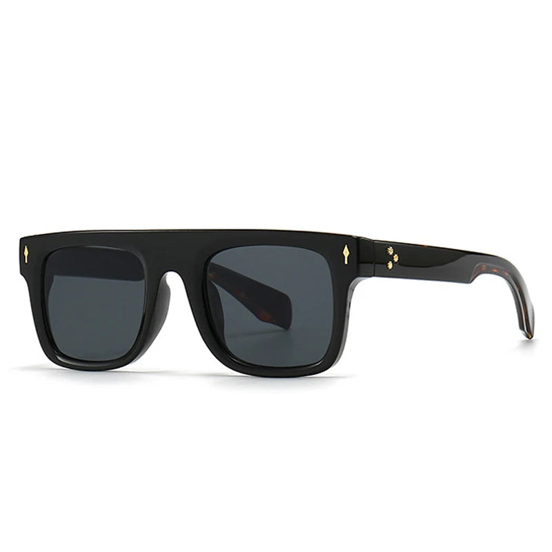 Punk Rivets Square UV400 Sunglasses