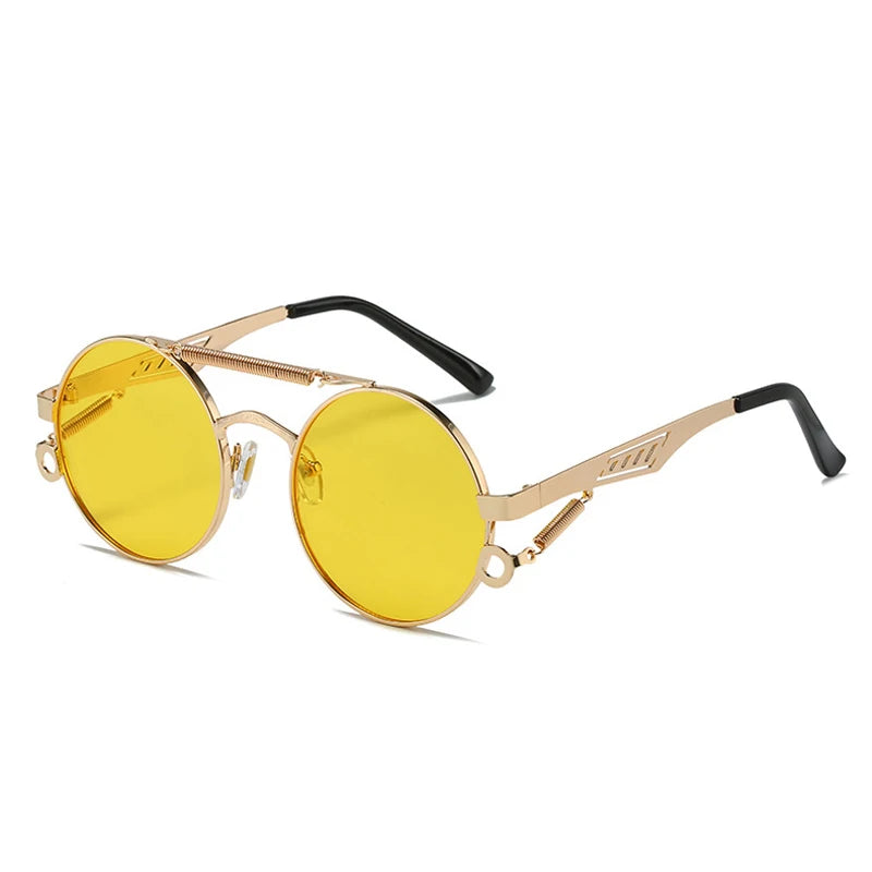 Retro Metal Double Bridge UV400 Sunglasses
