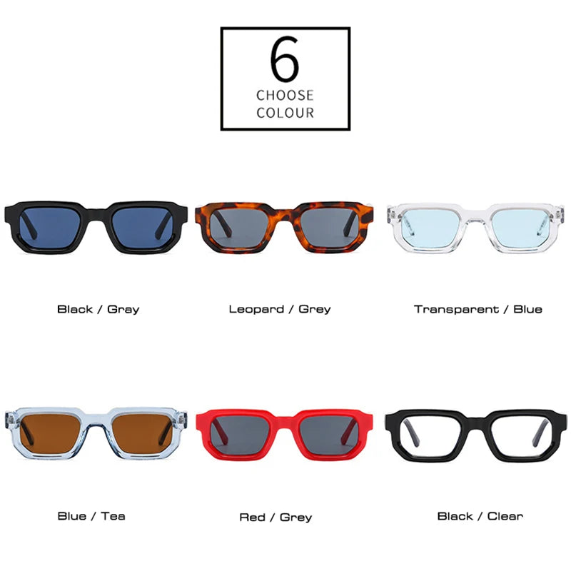 Square Blue Tea UV400 Sunglasses