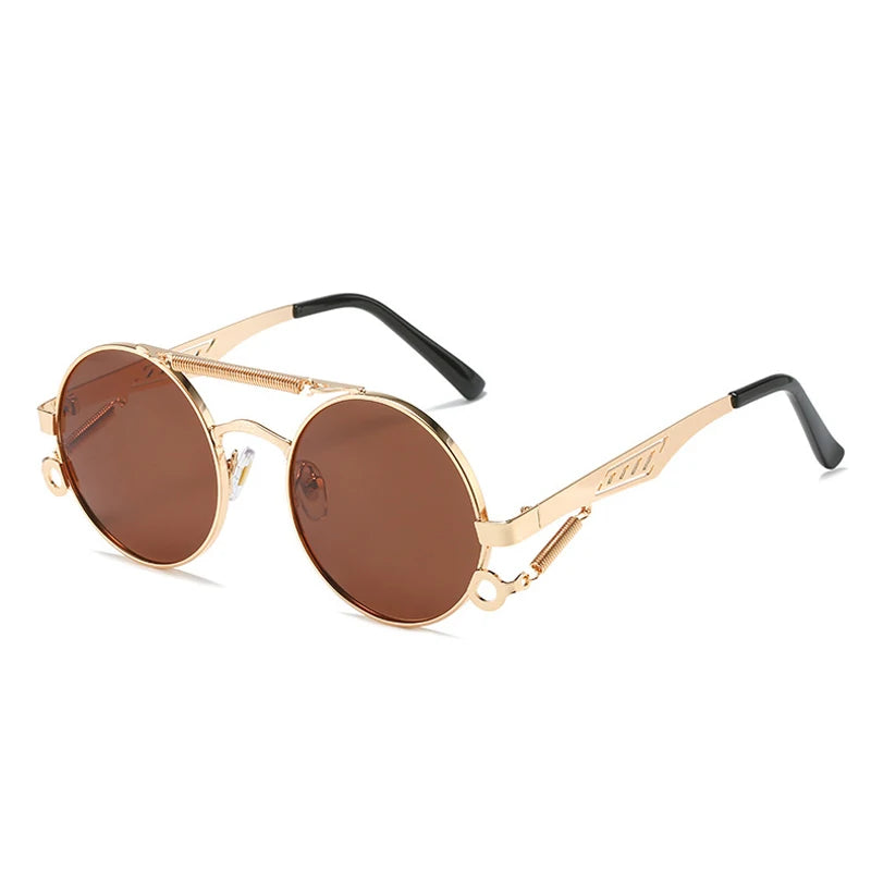 Retro Metal Double Bridge UV400 Sunglasses