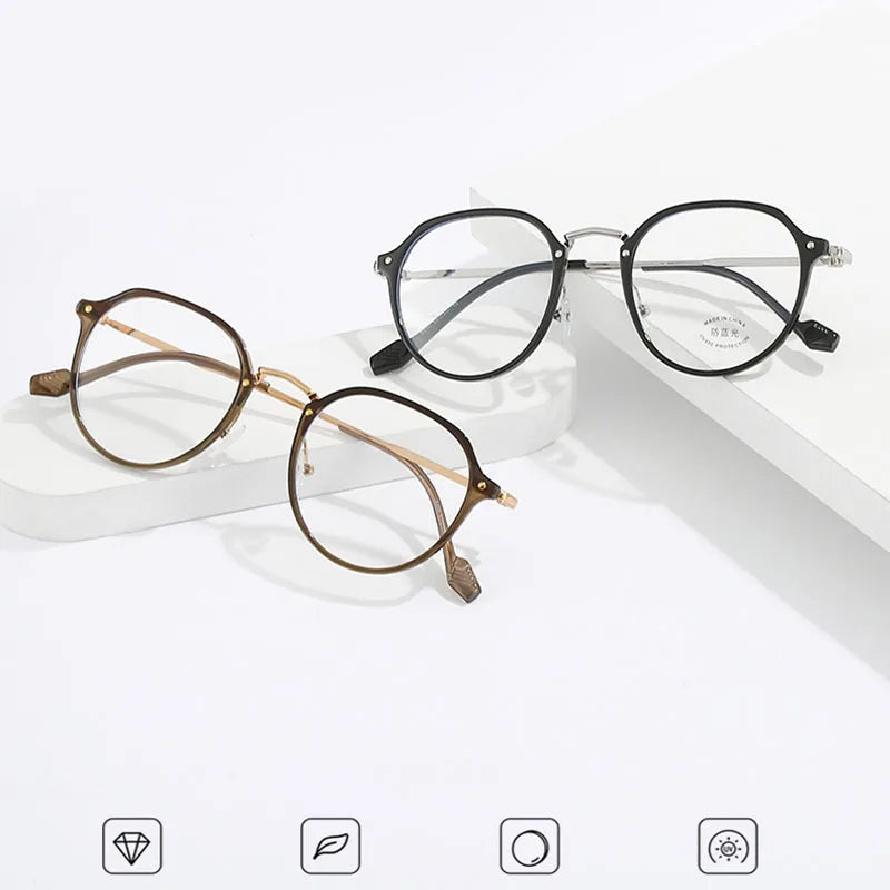 Retro Round Anti-Blue Light Glasses