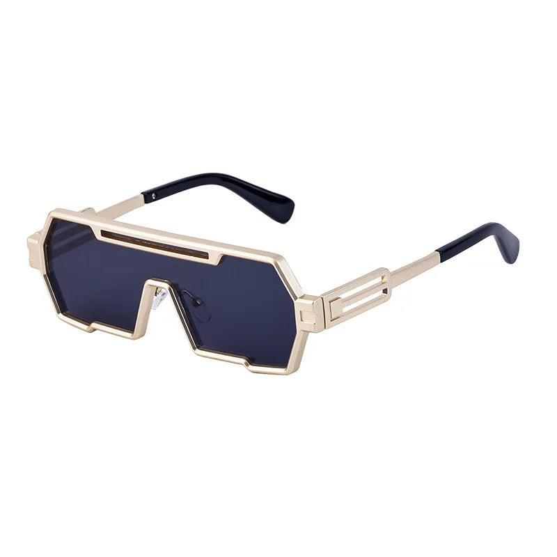 Vintage Metal Punk Oversized UV400 Sunglasses