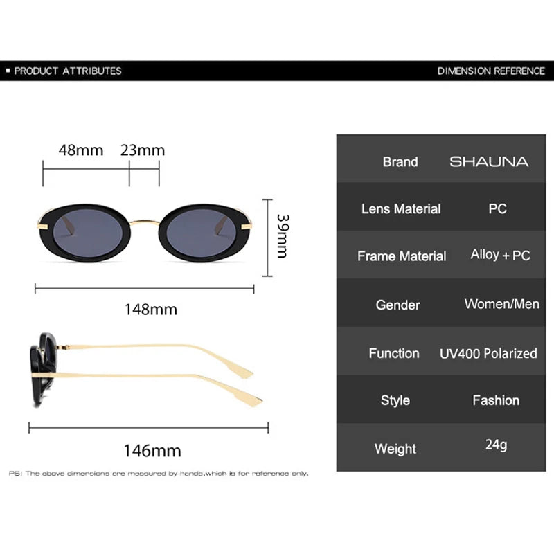 Punk Oval Clear Ocean UV400 Sunglasses