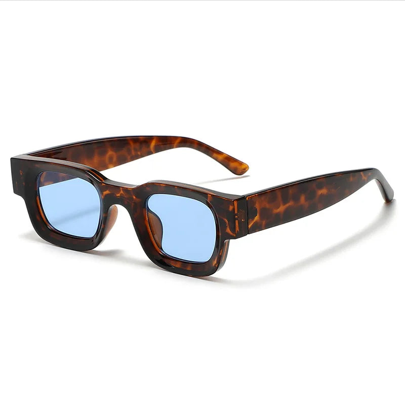 Retro Metal Hinge Rectangle UV400 Sunglasses