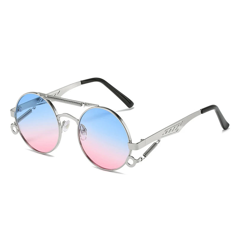 Retro Metal Double Bridge UV400 Sunglasses