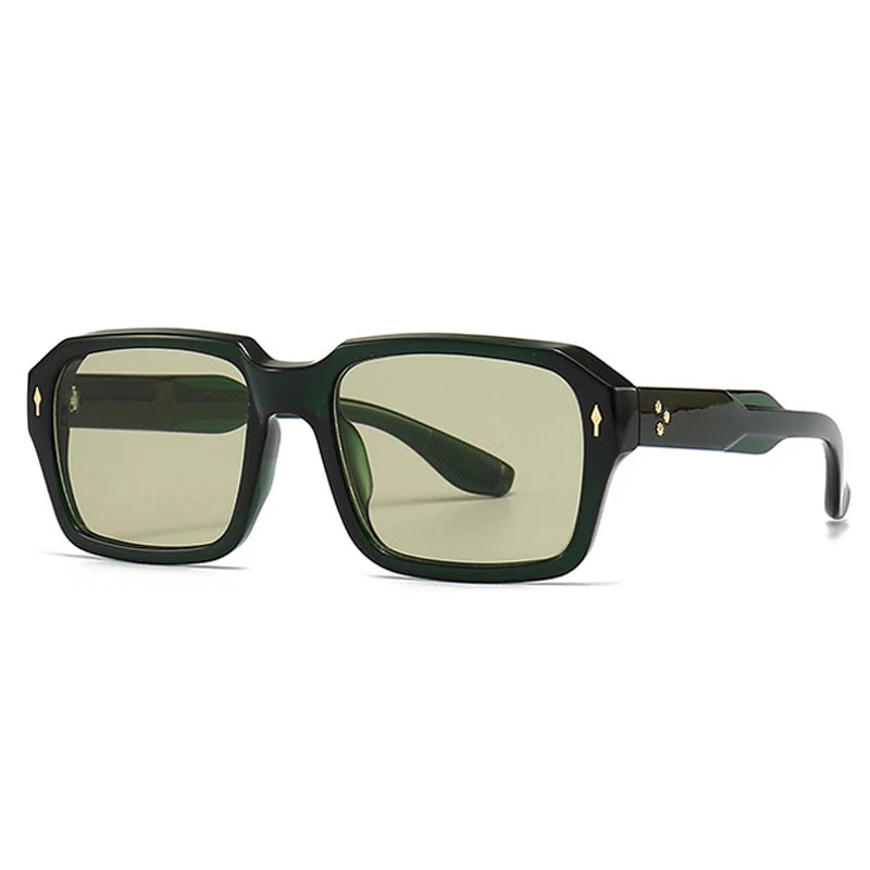 Punk Rivets Gradient Square Sunglasses
