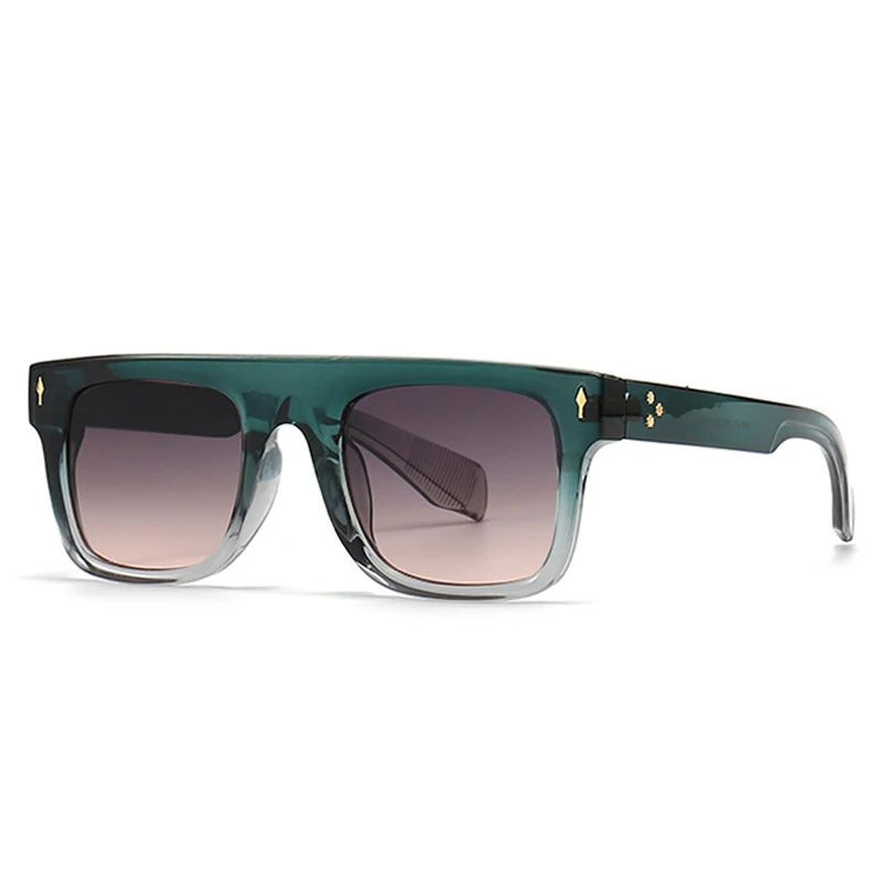 Punk Rivets Square UV400 Sunglasses
