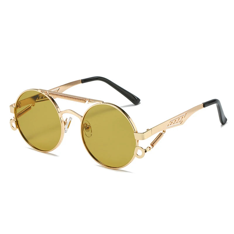 Retro Metal Double Bridge UV400 Sunglasses