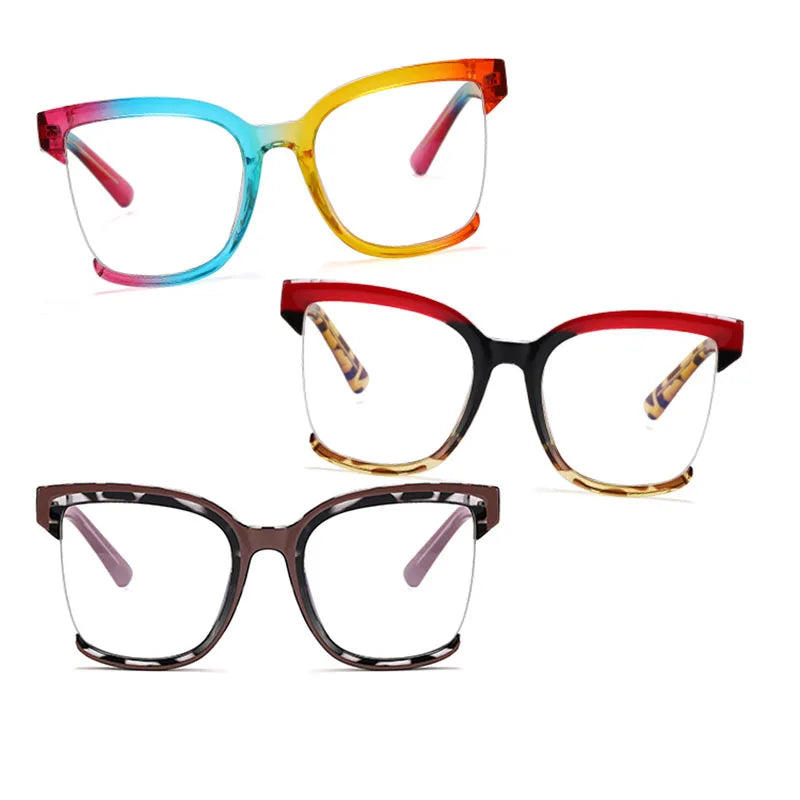 Colorful Half Frame Anti-Blue Light Glasses