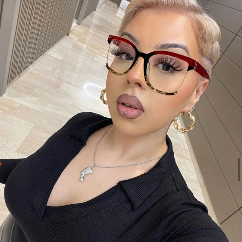 Colorful Half Frame Anti-Blue Light Glasses