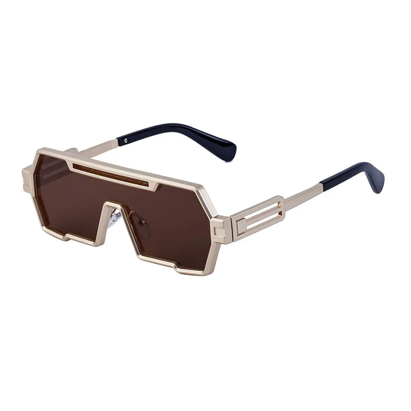Vintage Metal Punk Oversized UV400 Sunglasses