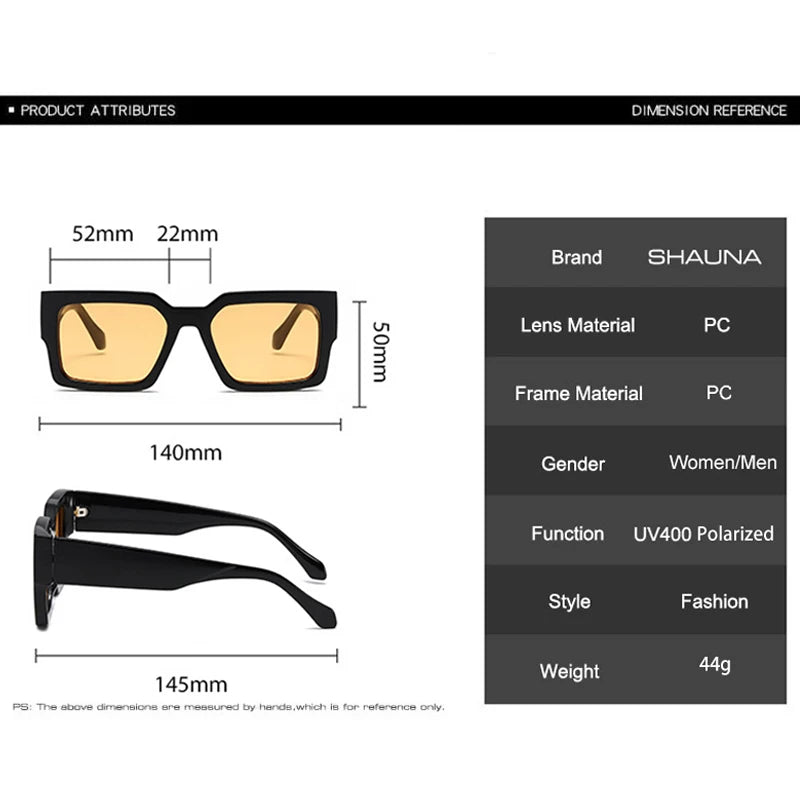 Y2K Square Silver Mirror UV400 Sunglasses