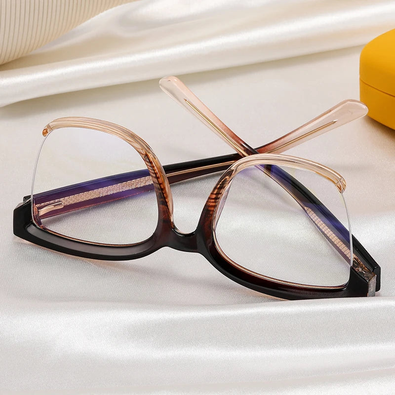 Colorful Half Frame Anti-Blue Light Glasses