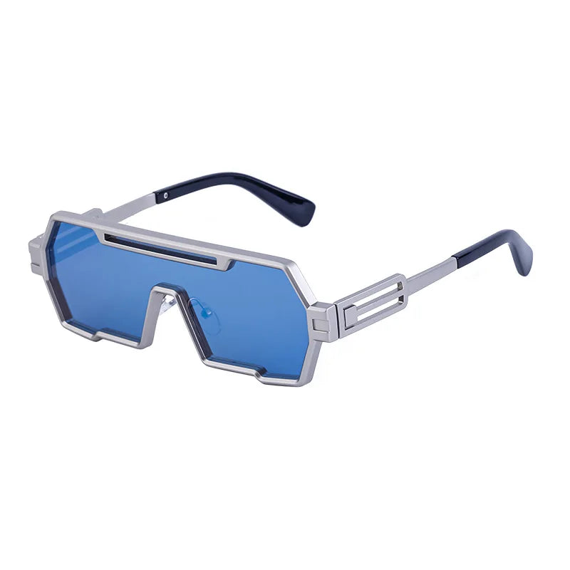 Vintage Metal Punk Oversized UV400 Sunglasses