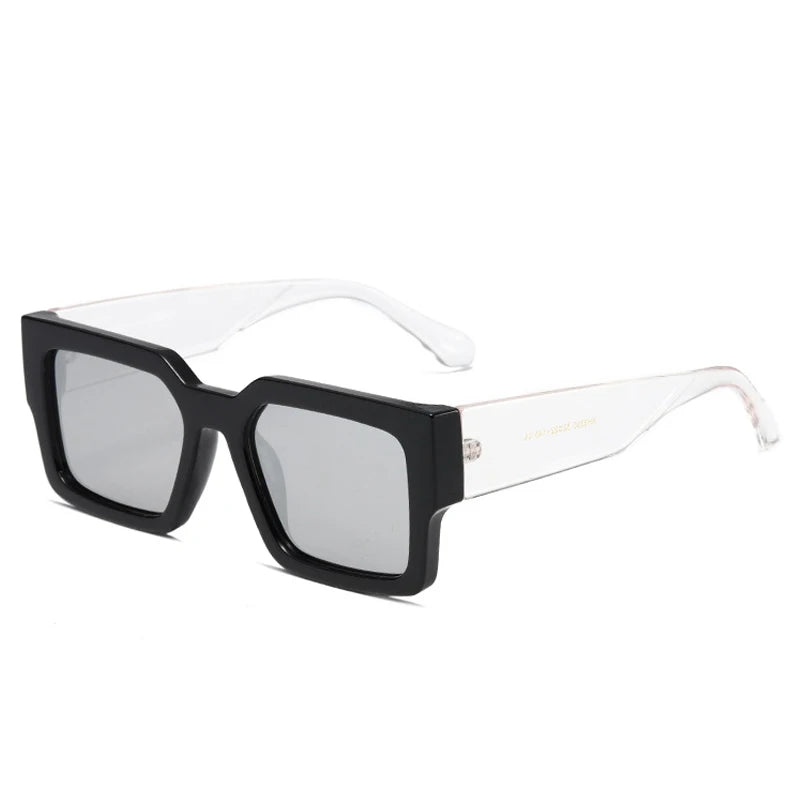 Y2K Square Silver Mirror UV400 Sunglasses