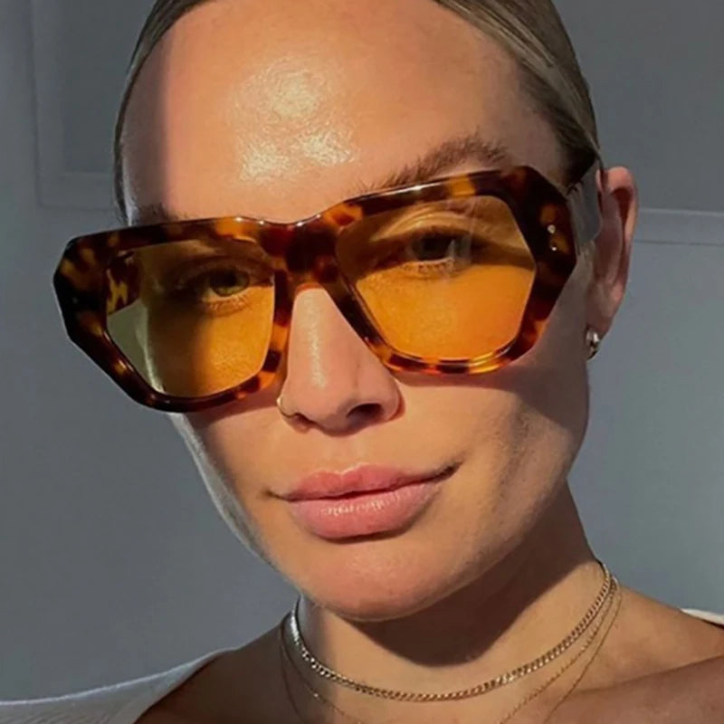Retro Polygon Cat Eye UV400 Sunglasses