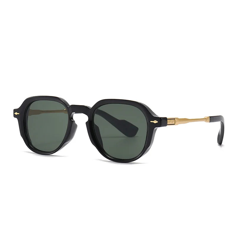 Retro Oval Rivets UV400 Sunglasses