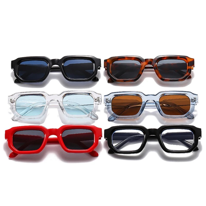 Square Blue Tea UV400 Sunglasses