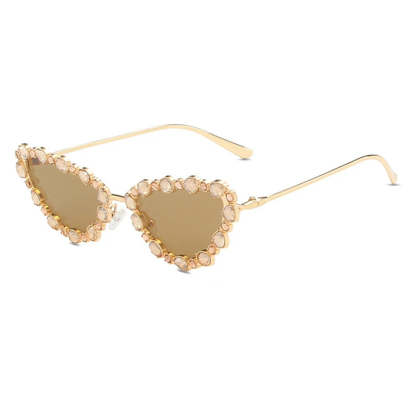 Luxury Crystal Cat Eye UV400 Sunglasses