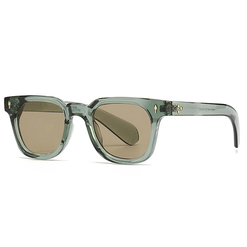 Retro Square Rivets UV400 Sunglasses
