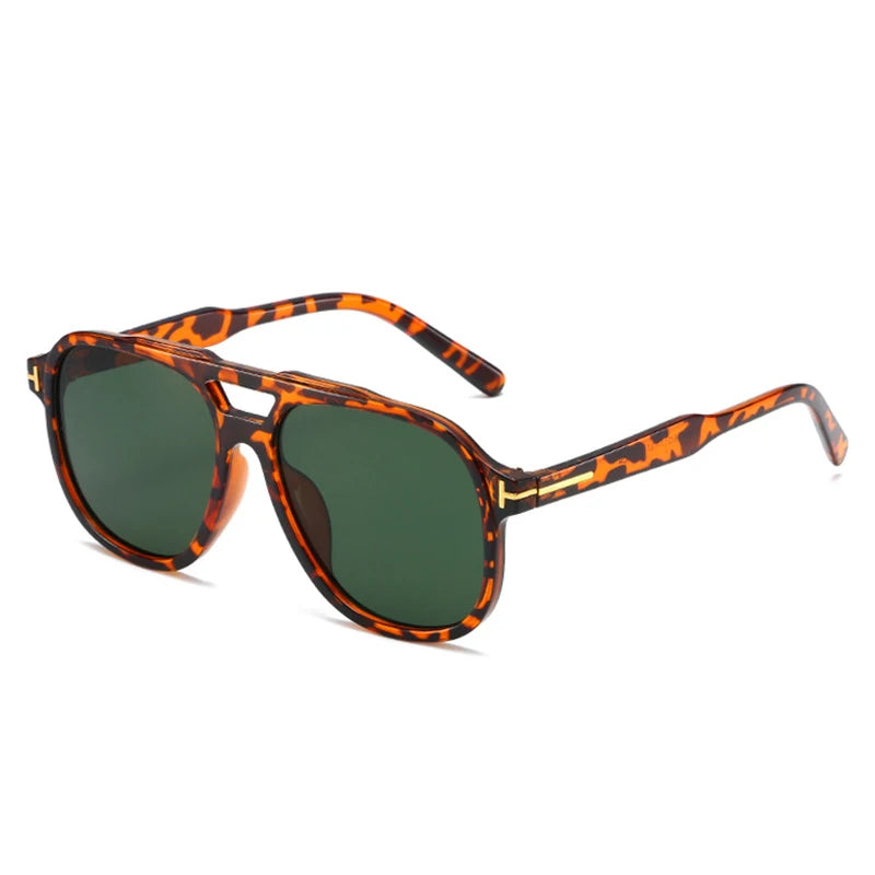 Retro Double Bridge Ocean Gradient Sunglasses