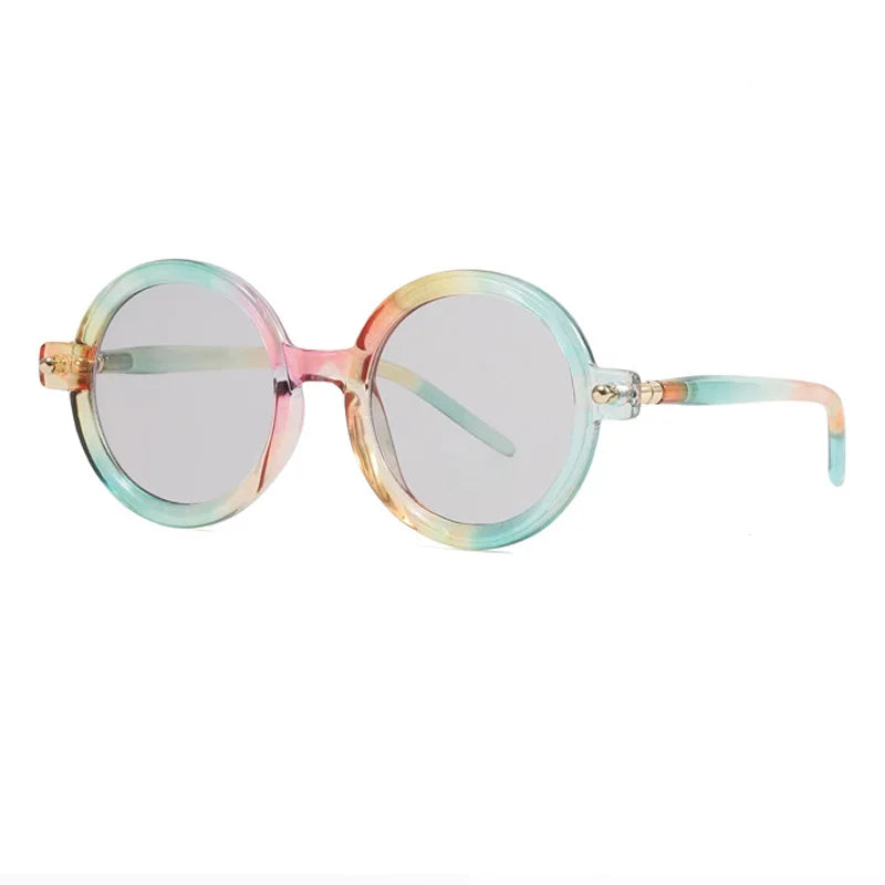 Double Color Round Anti-Blue Light Glasses